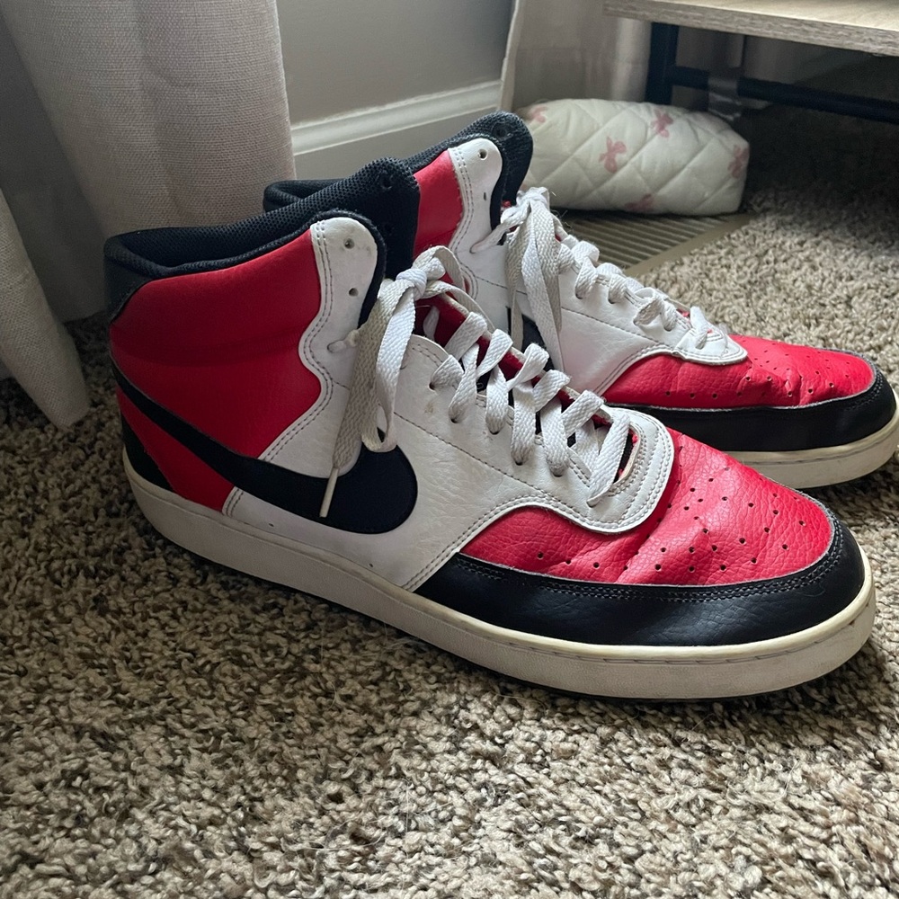Nike Men’s High-Top Court Visions  - Red / White / Black
